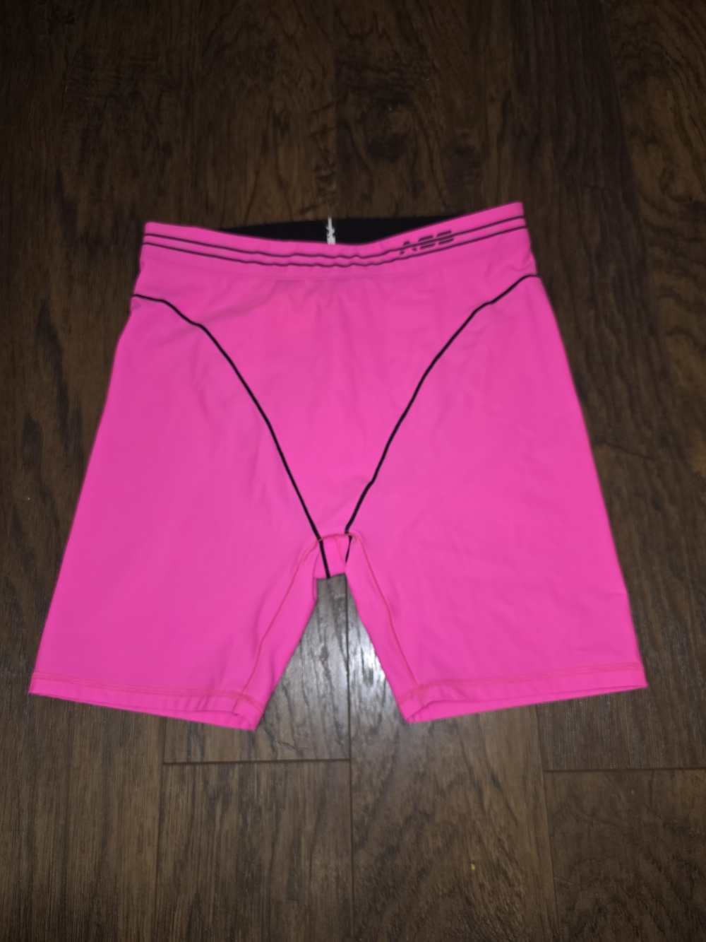 Adam Selman Sport French Cut Pink Bike Shorts - Picture 2 of 5